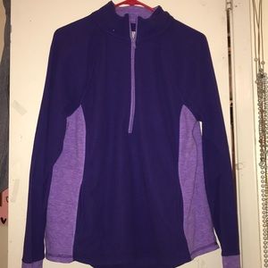 half zip purple jacket